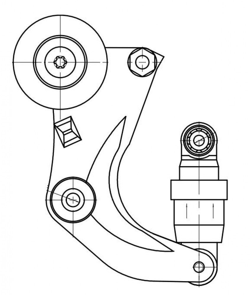 Ролик приводного ремня для автомобилей Honda Civic IX (11-) / CR-V IV(12-) 1.8i/2.0i [R18; R20] (с натяжным механизмом)