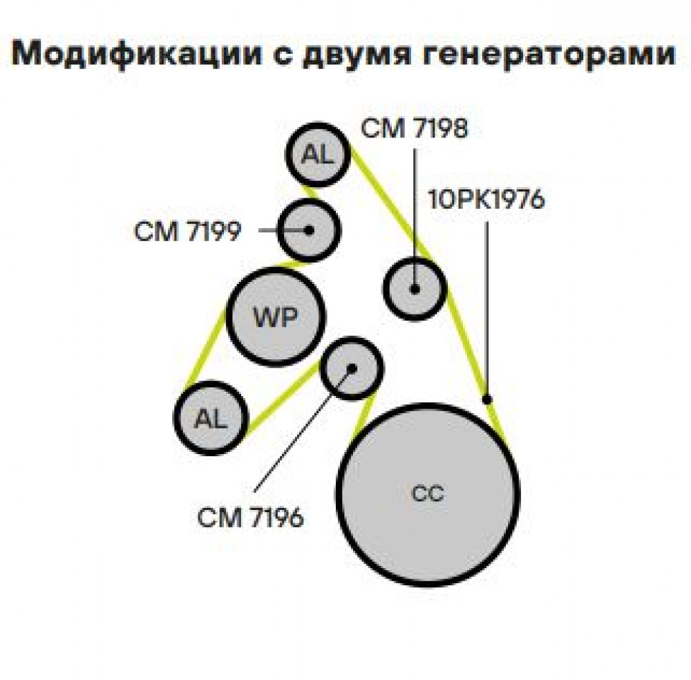 Ролик приводного ремня для автомобилей МАЗ 5340/6501 (дв. Weichai WP7) (опорный) гладкий