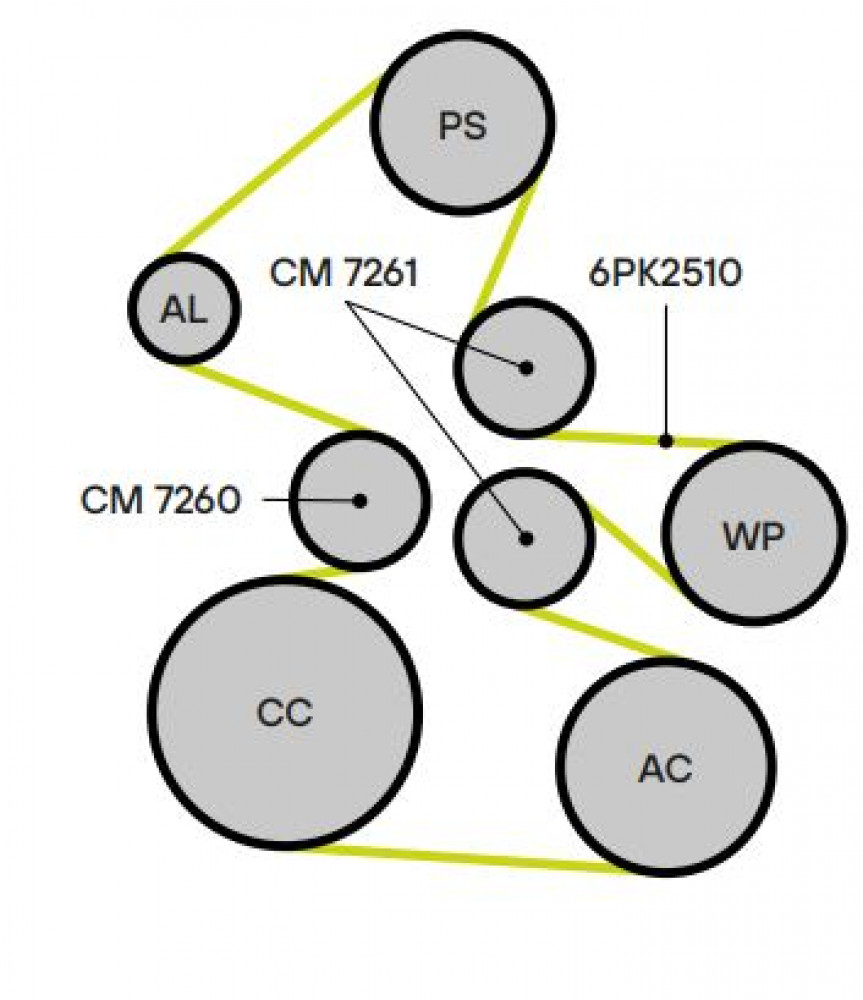 Ролик приводного ремня для автомобилей Volvo XC90 (02-)/S80 (06-) 4.4i [Yamaha] (опорный)