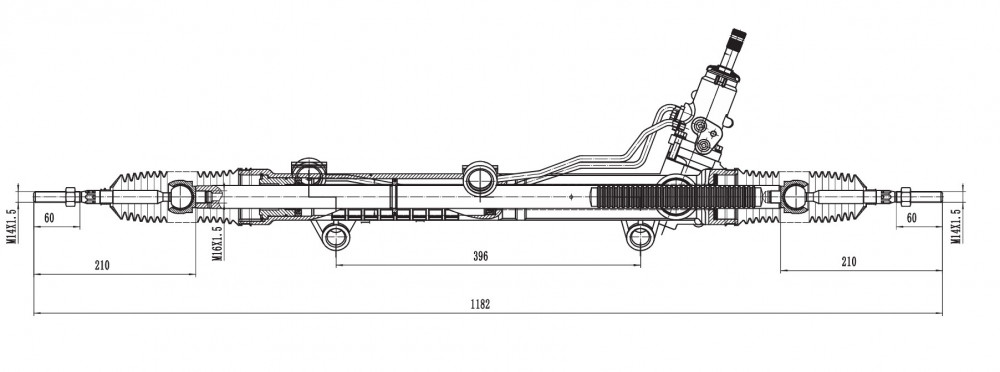 Механизм рулевой (рейка) для автомобиля Mercedes M (W164) (05-)/GL (X164) (06-) (гидравлический)