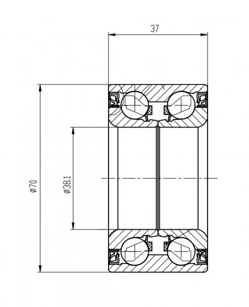 Подшипник ступицы передней для автомобиля Hyundai Accent (00-)/Kia Rio (05-)