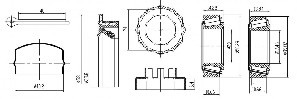 Ремкомплект ступицы задней для автомобиля VW Golf III (91-)