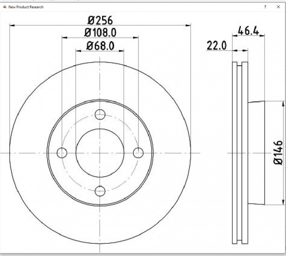 Диски тормозные для автомобилей Audi 80 / 90 / 100 (78-) передний d=256