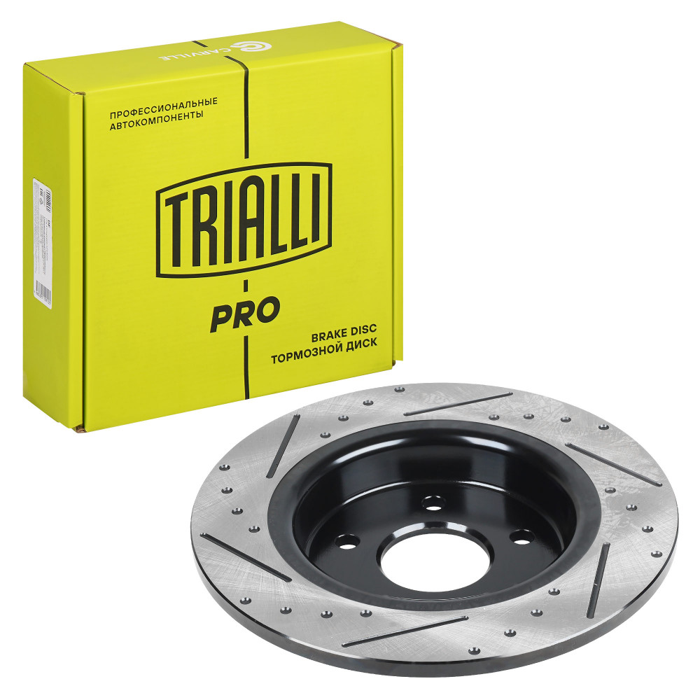 Диски тормозные для автомобилей Ford Focus (04-) задний d=280 PRO (перфорированный / слотированный / окрашенный)