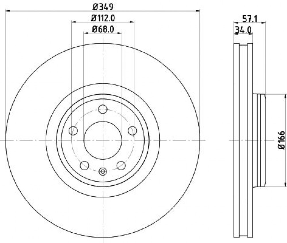 Диски тормозные для автомобилей Audi A4 (16-) / A5 (16-) / A6 (18-) / Q5 (18-) / Q7 (15-) передний d=349 окрашенный