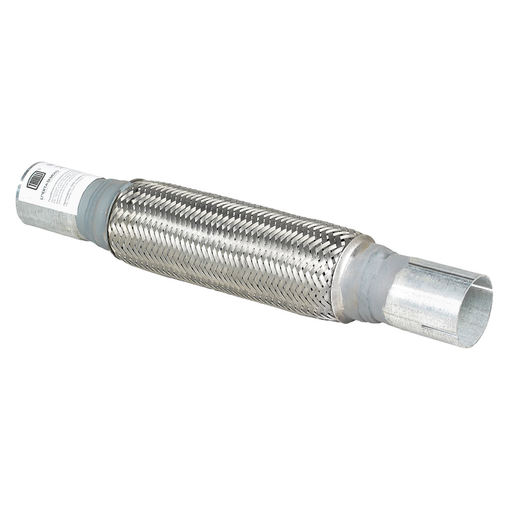 Переходник 50/50 L=400 под хомут с виброкомпенсатором 50х250 (нержавеющая алюминизированная сталь)
