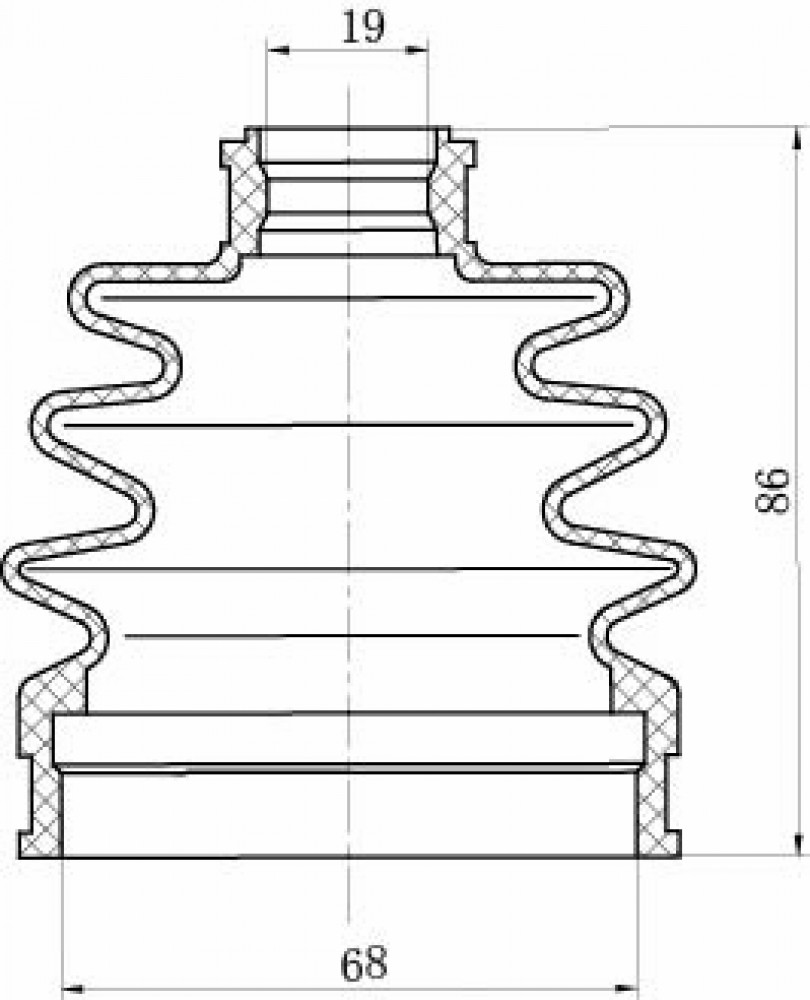 Пыльник ШРУСа наружного для автомобилей Chevrolet Spark M300 UZ (11-) AT