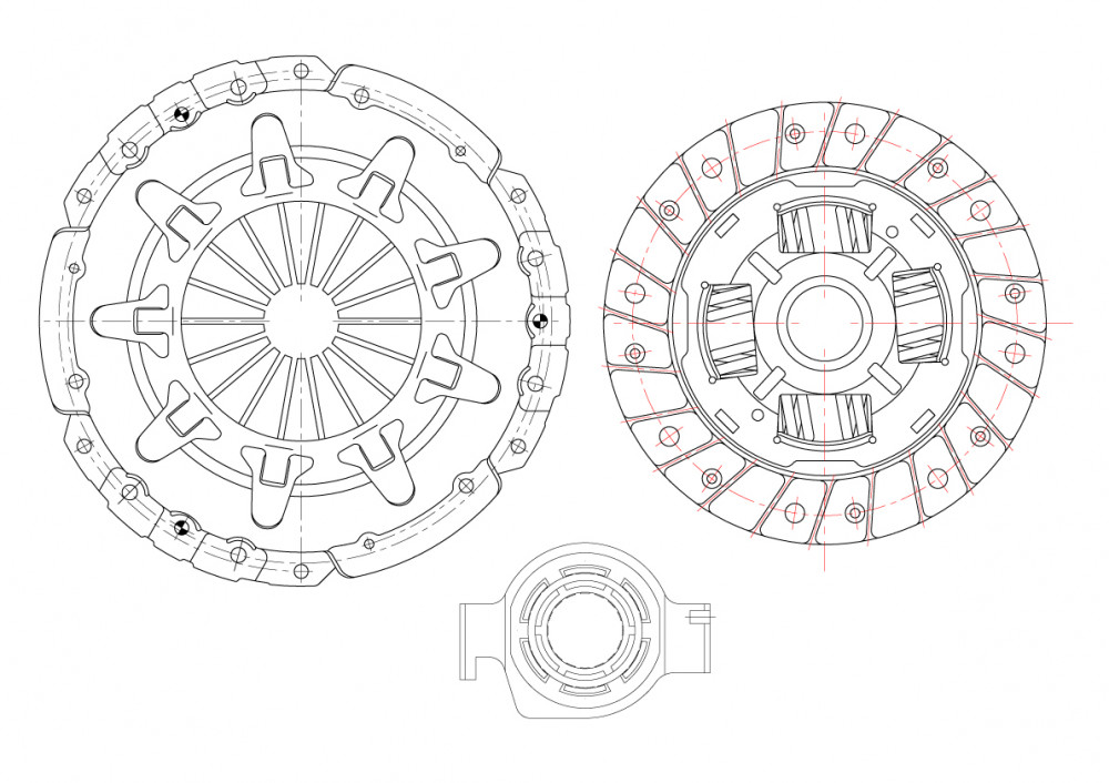 Комплект сцепления для автомобилей Fiat Albea (07-) 1.4i в сборе с муфтой