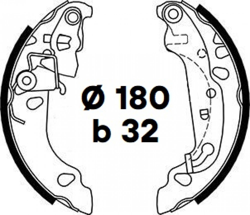 Колодки тормозные барабанные для автомобилей Ford Fiesta (02-) / Fiesta (08-)