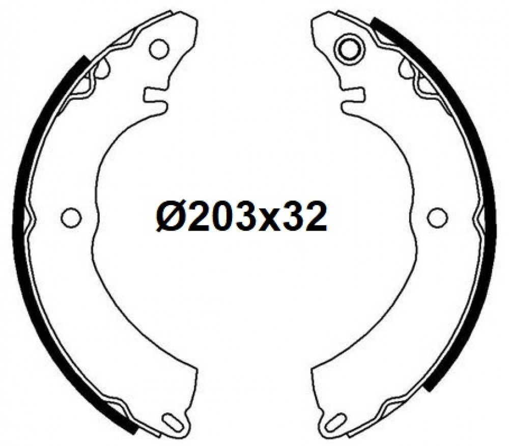 Колодки тормозные для автомобилей Mitsubishi Lancer IX (03-) / Colt (04-) 1.3i барабанные