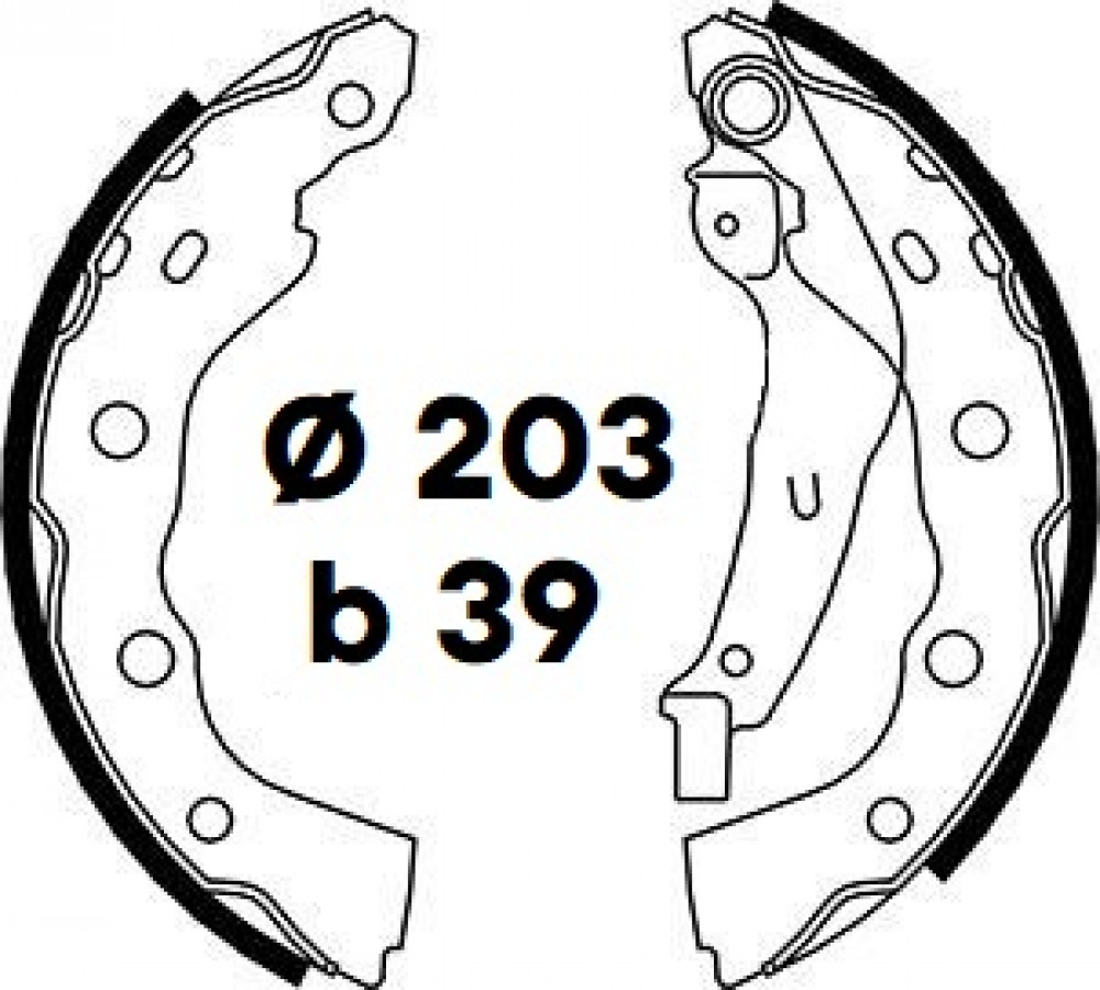 Колодки тормозные барабанные для автомобилей Suzuki SX4 (06-) 220x36