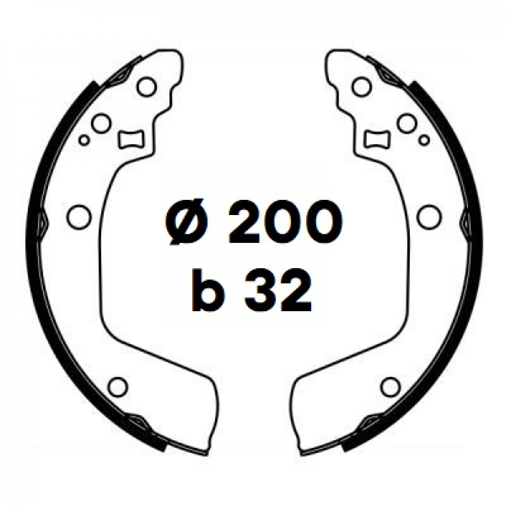 Колодки тормозные барабанные для автомобилей Suzuki Swift (05-) 200x32