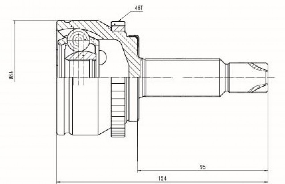 ШРУС наружный для автомобилей Hyundai Elantra MD (11-)/i30 (11-) 1.6i AT