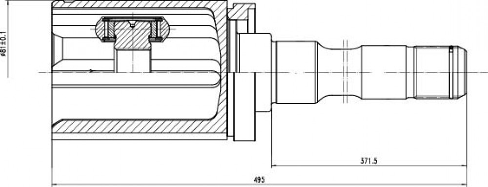 ШРУС внутренний передний правый для автомобилей BMW X6 F16/F86 (14-) 3.0D