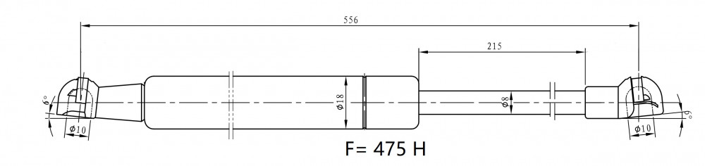 Амортизатор (упор) для автомобилей Лада Vesta SW (15-) (багажника газовый)