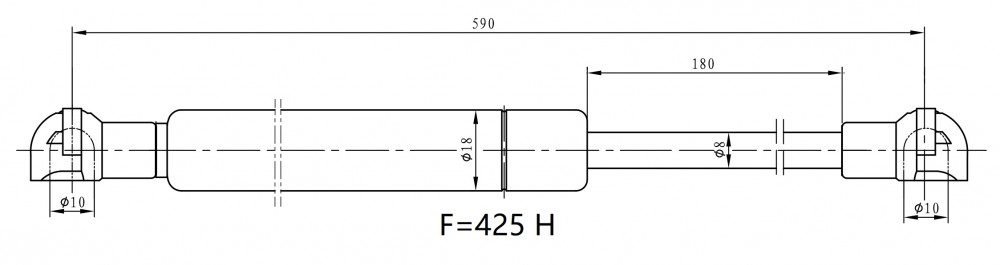 Амортизатор (упор) для автомобилей Nissan Note (06-) (багажника газовый)