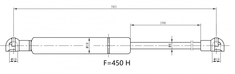 Амортизатор (упор) для автомобилей Toyota Prius (09-) (багажника газовый)