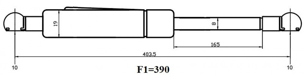 Амортизатор (упор) для автомобилей Audi 100 (90-)/A6 C4 (94-) (багажника газовый)