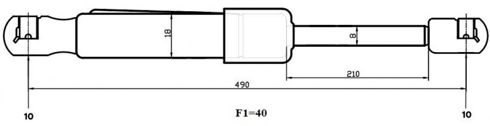 Амортизатор (упор) для автомобилей Ford Focus III (11-) седан (багажника газовый)