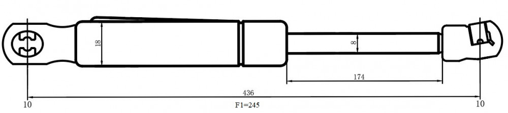 Амортизатор (упор) для автомобилей Hyundai iX55 (09-) (капота)