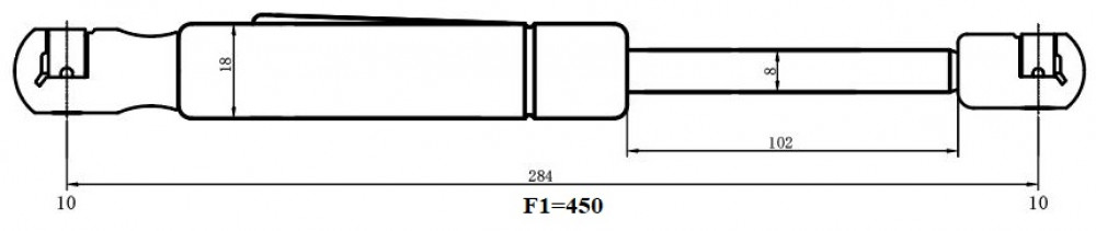 Амортизатор (упор) для автомобилей Volvo XC70 (07-)/S80 II (06-) (капота)