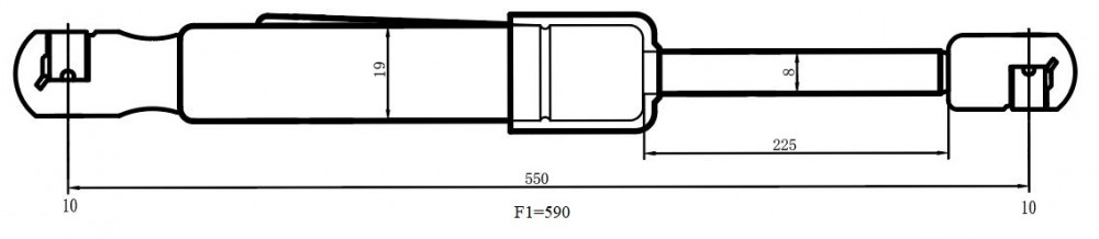 Амортизатор (упор) для автомобилей Hyundai iX55 (09-) (багажника газовый)