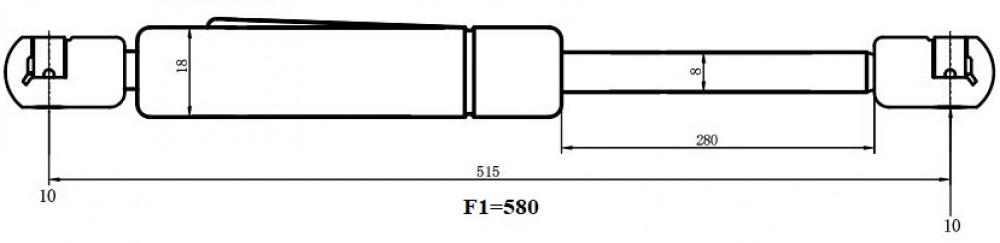 Амортизатор (упор) для автомобилей Land Rover Range Rover III (02-) (багажника газовый)