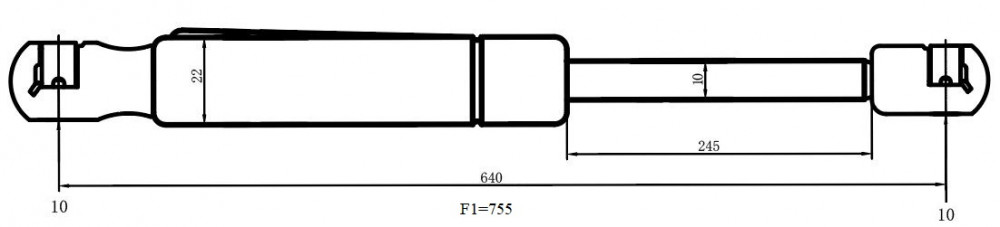 Амортизатор (упор) для автомобилей Land Rover Range Rover Sport I (05-) (багажника газовый)