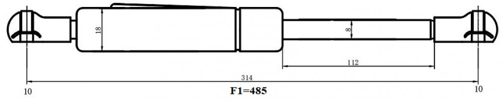 Амортизатор (упор) для автомобилей Lexus GS (00-)/(05-) (багажника газовый)