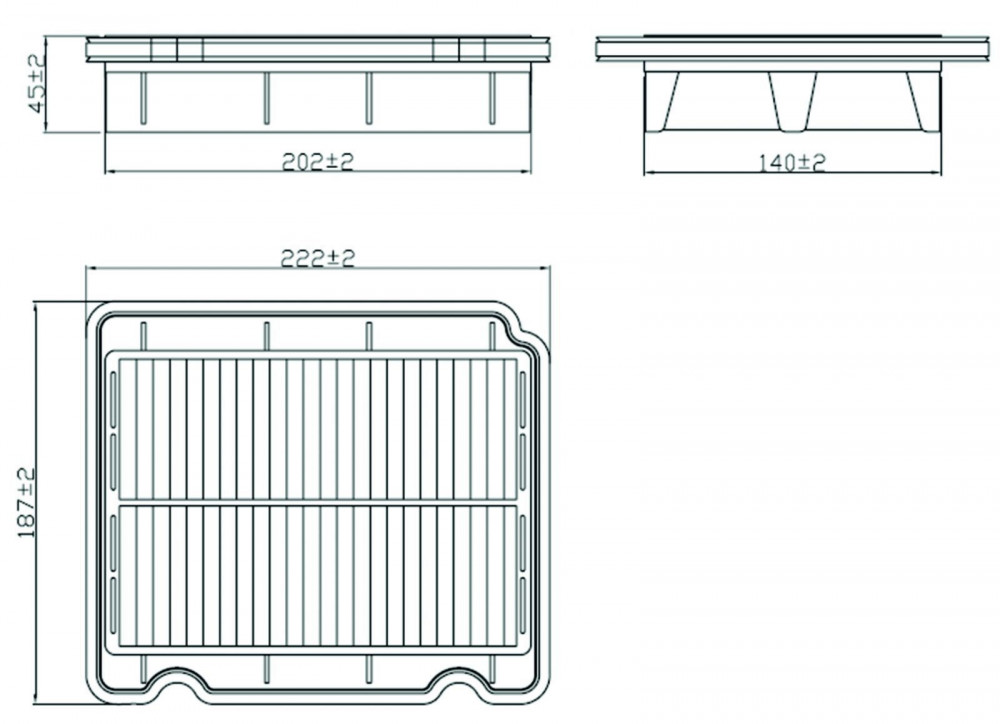 Фильтр воздушный для а/м Chevrolet Aveo (02-) 1.2i/1.4i