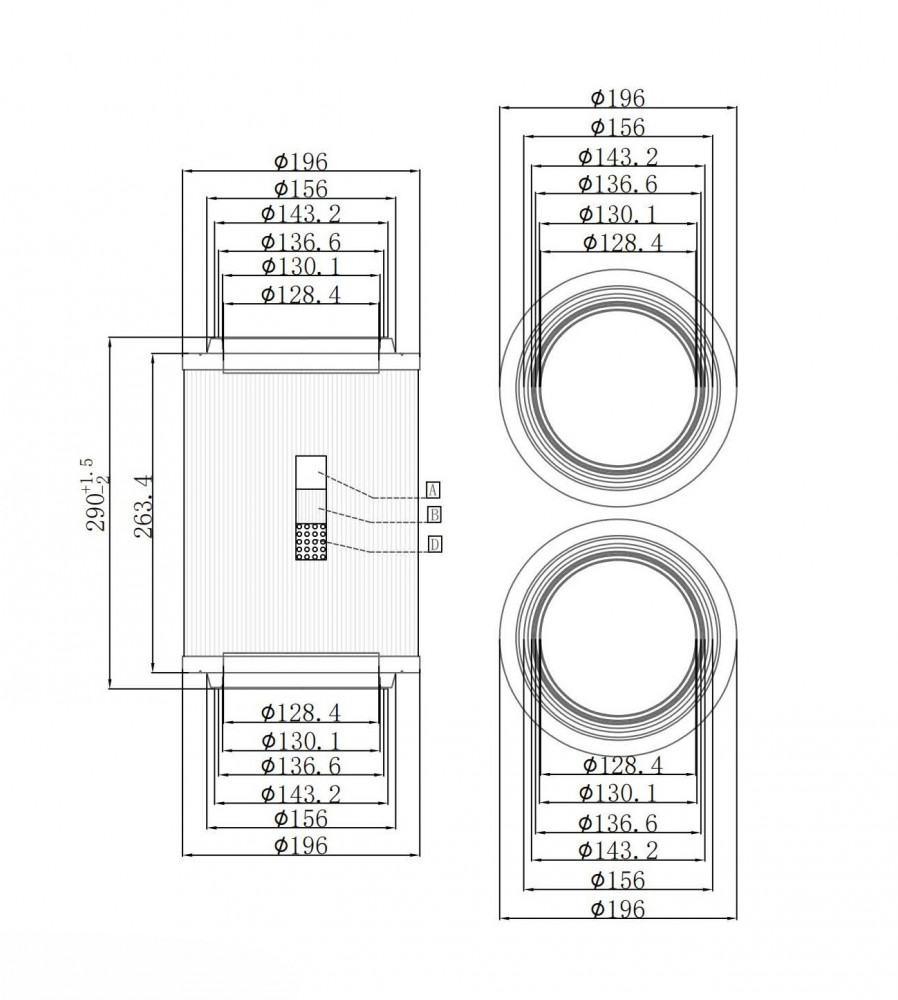 Фильтр воздушный для автомобилей Hyundai HD35/HD65/HD72/HD78 (06-)/County (04-)