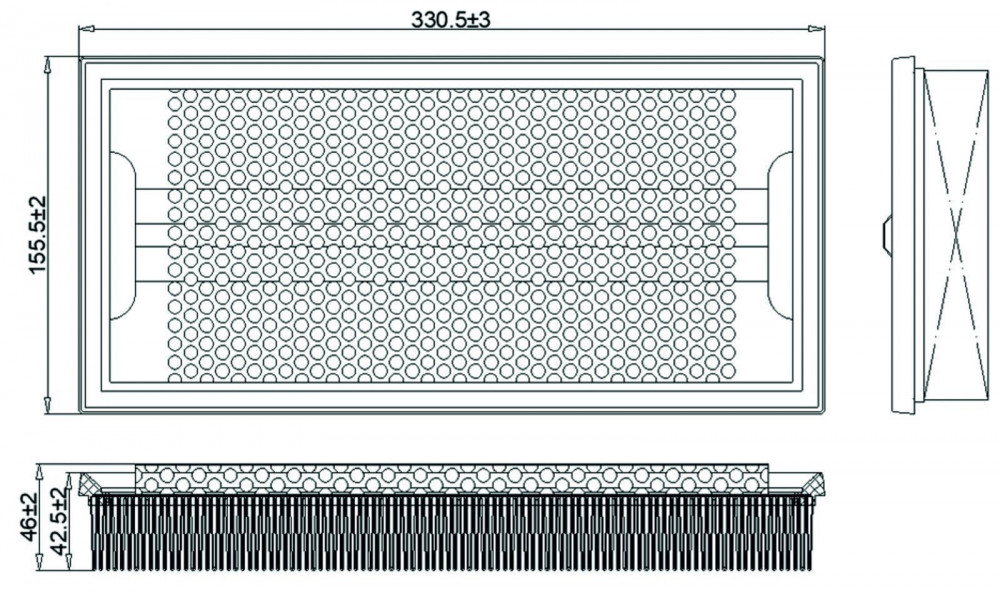 Фильтр воздушный для а/м Mercedes S W140 (98-) 4.2i/5.0i/FAW Oley (12-) 1.5i