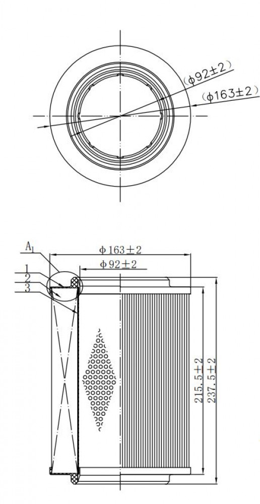 Фильтр воздушный для а/м VAG Transporter T4 (90-) 1.9D/2.0i/2.4D