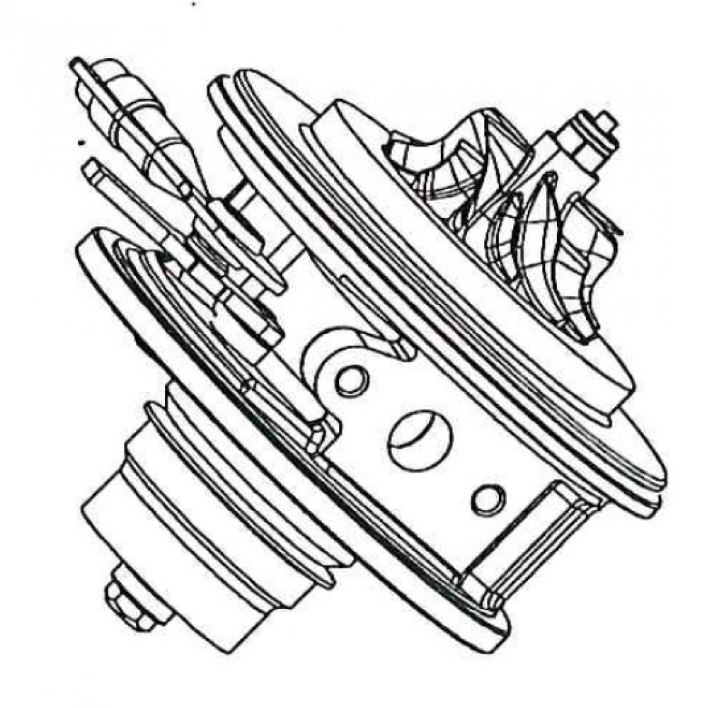 Картридж турбокомпрессора для а/м Kia Sorento (06-)/Hyundai Starex/ H-1 (07-) 2.5D (D4CB) E-4 (тип BV43)