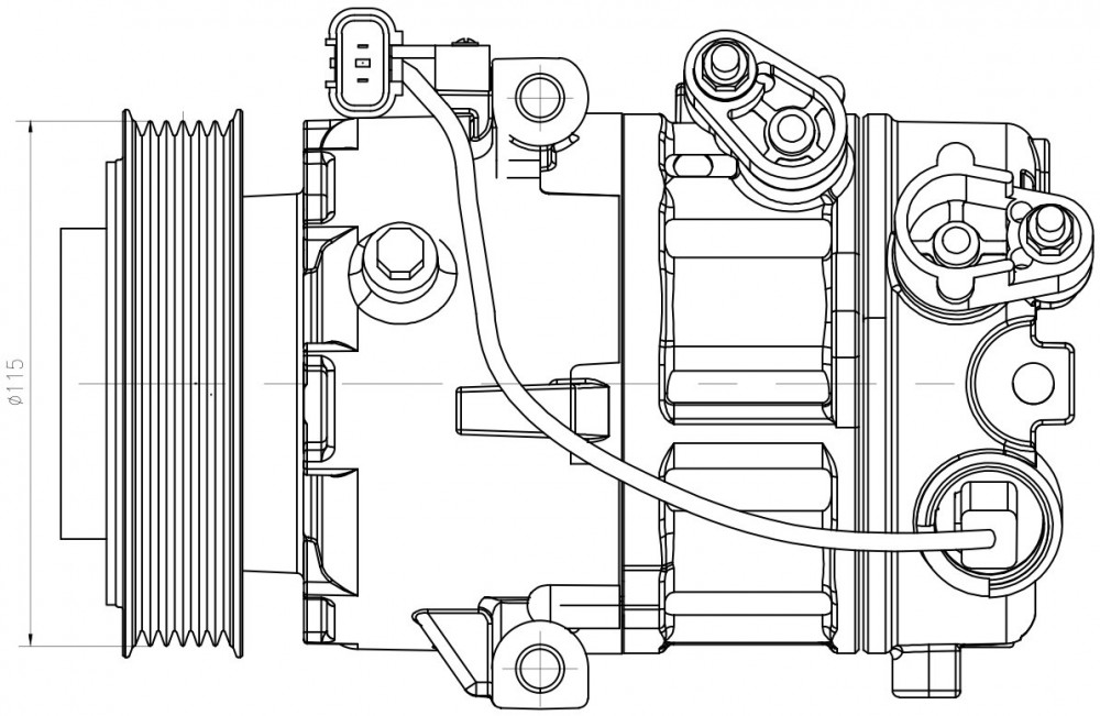 Компрессор кондиционера для автомобилей Kia Cerato (18-)/Hyundai Elantra (15-) 2.0i