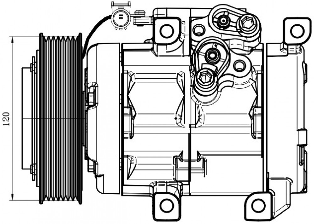 Компрессор кондиционера для автомобилей Hyundai H-1 Starex (07-) 2.5TD