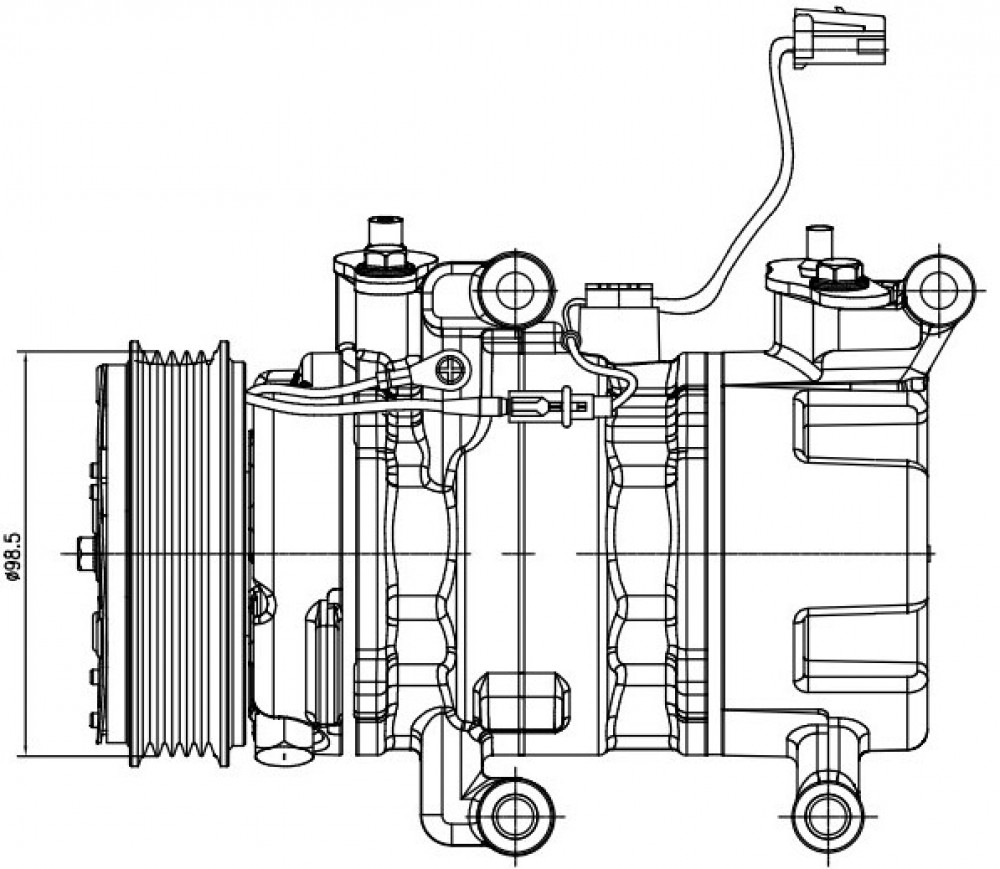 Компрессор кондиционера для автомобилей Mazda 3 (BK) (03-) 2.0i AT