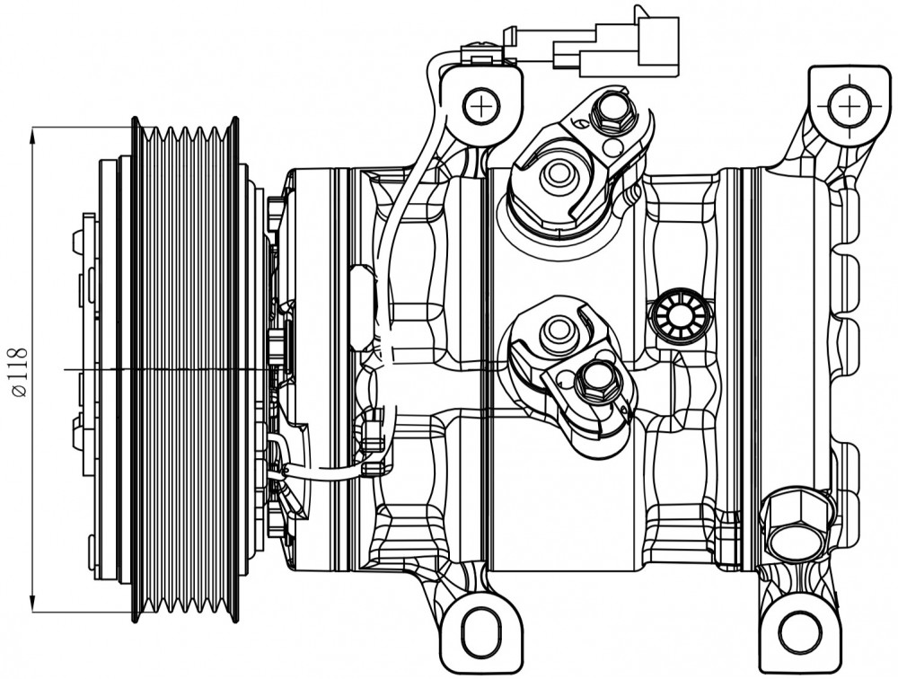 Компрессор кондиционера для автомобилей Haval Jolion (21-) 1.5T (143 л/с) 2WD