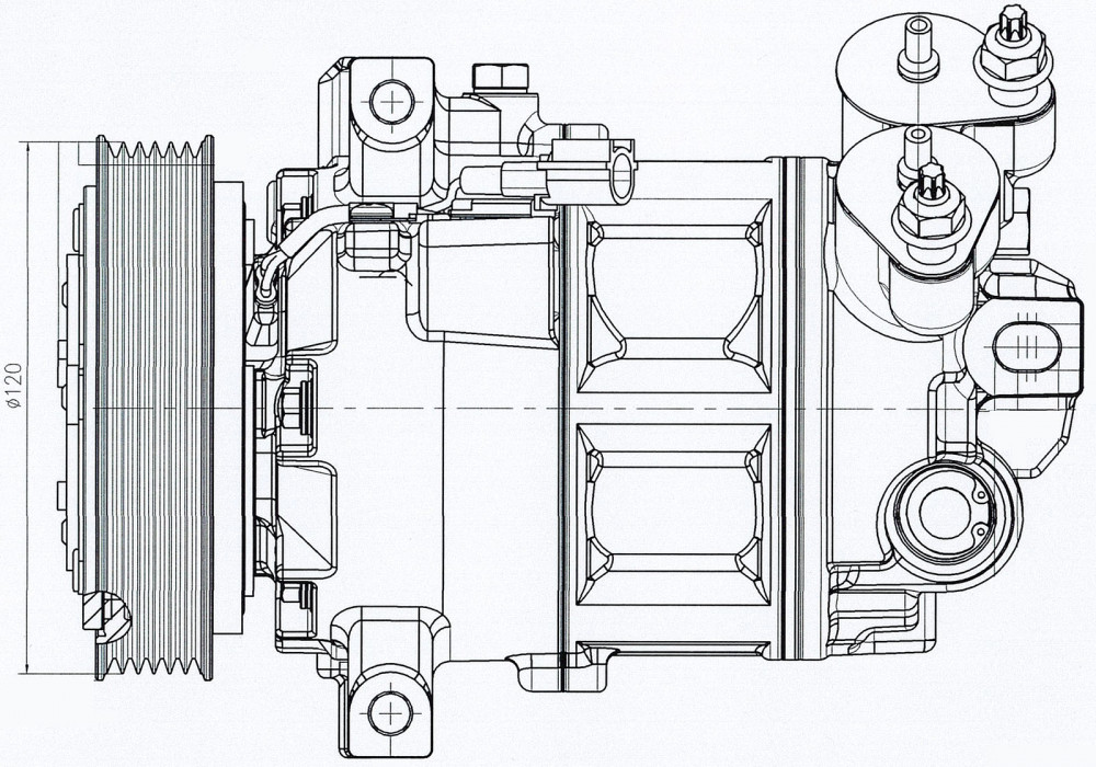 Компрессор кондиционера для автомобилей Geely Coolray (18-)/Tugella (19-) 1.5T/2.0T