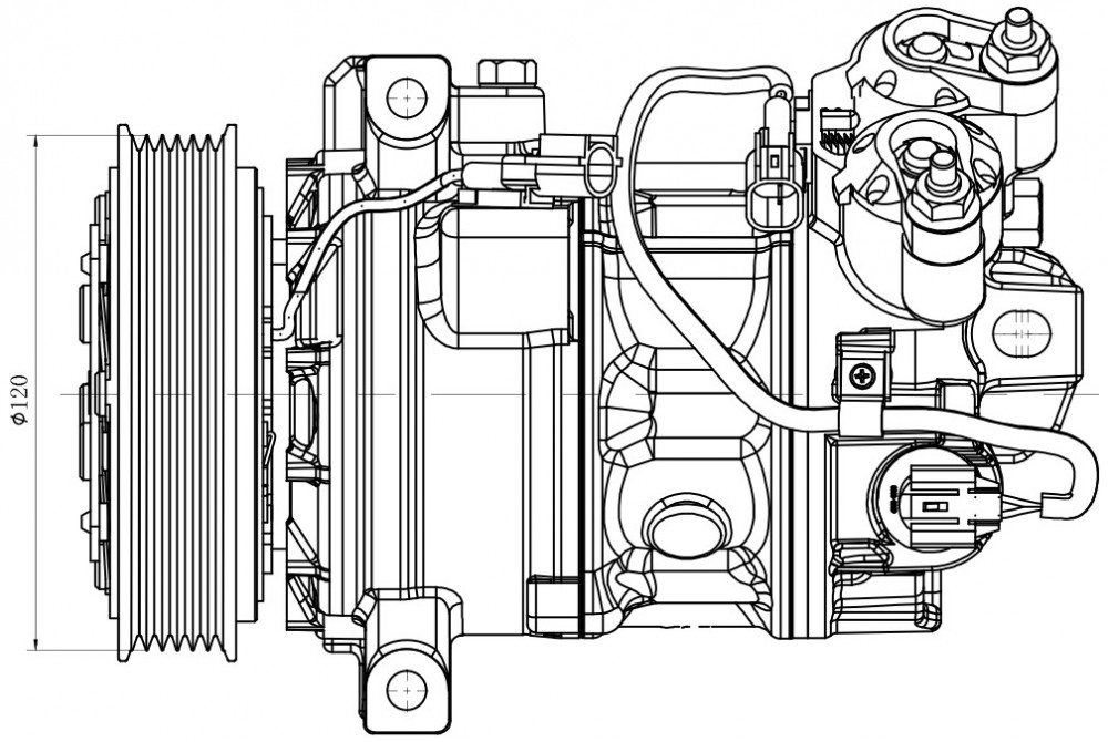 Компрессор кондиционера для автомобилей Geely Monjaro (21-)/Atlas II 2.0T (23-)
