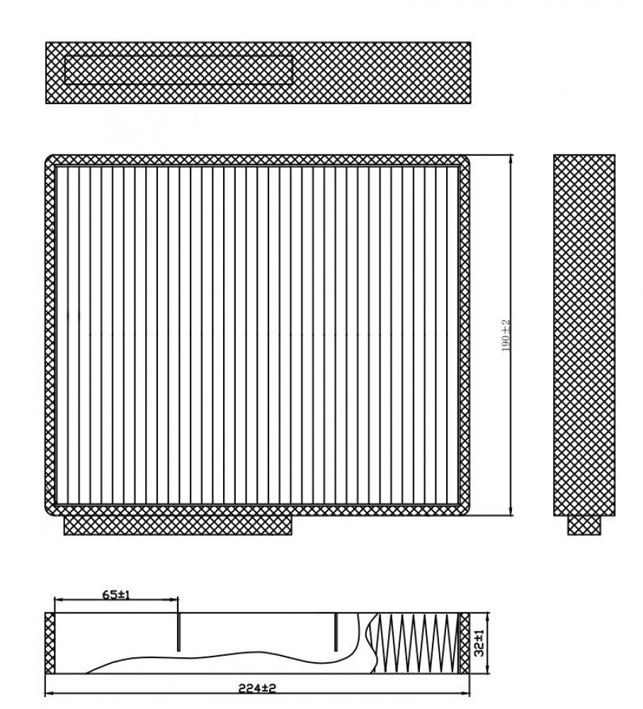 Фильтр салона для а/м Лада Priora 2170-72 Priora тип Panasonic