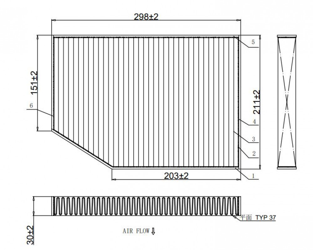 Фильтр салона для а/м BMW X3 G01/F97(17-)/X4 G02/F98(18-)/3 G20/G80/G28(18-) (салон. уголь.)