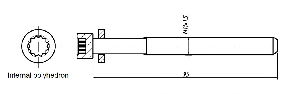 Болты ГБЦ для а/м Audi 100 (90-)/80 (91-) 2.0i/2.2i/2.3i [AAR; NF] (12 шт.)