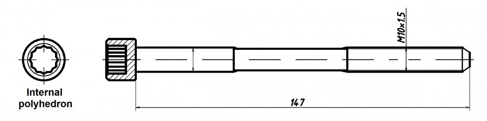Болты ГБЦ для а/м Toyota Corolla (07-)/RAV4 (06-) 1.6i/1.8i/2.0i [1ZR; 2ZR; 3ZR] (10 шт.)