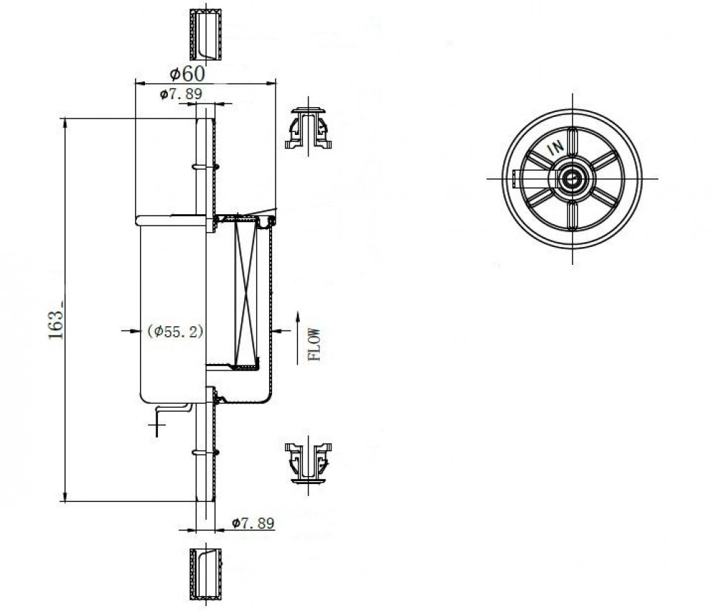 Фильтр топливный для а/м Chery Tiggo 7 (19-)/Chevrolet Lacetti (04-)/Lanos (04-)/Nexia (08-)