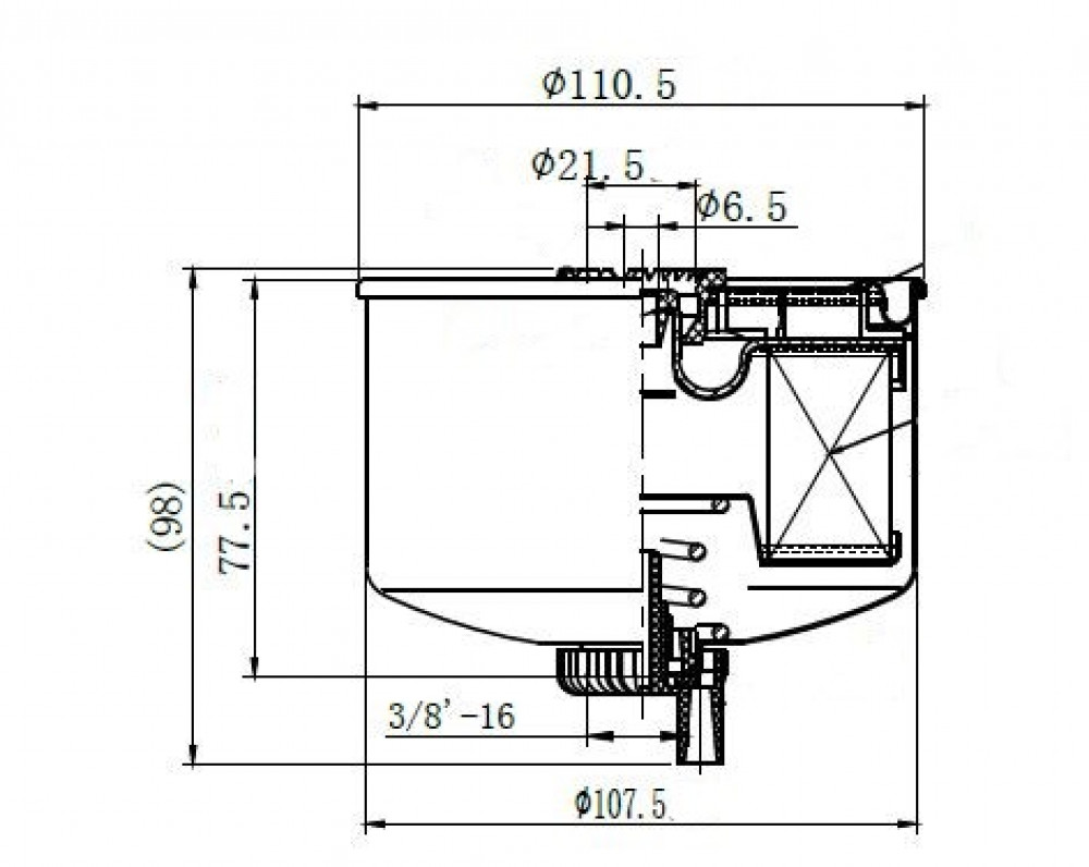 Фильтр топливный для а/м Land Rover Discovery (04-)/(09-)/Range Rover Sport (05-) 2.7D/3.0D/3.6D