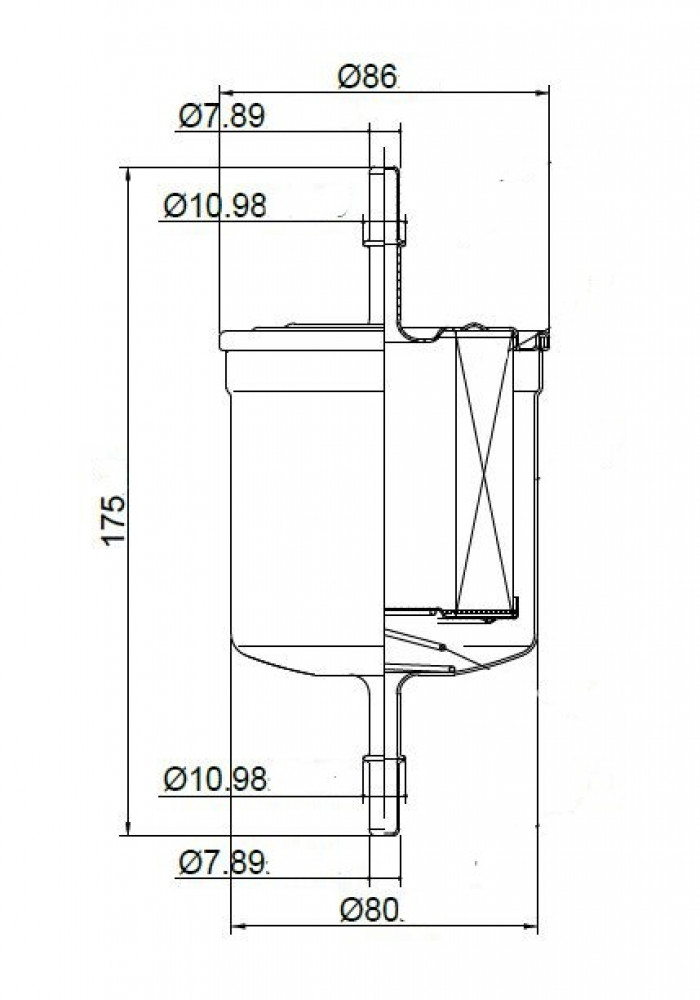 Фильтр топливный для а/м Volvo S60 (00-)/(04-)/S80 (99-)/(03-)/XC70 (04-)/(07-) 2.4i/2.5i/3.2i