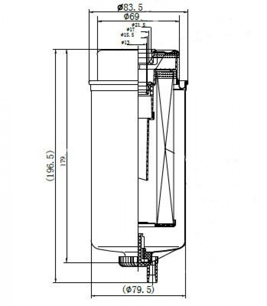 Фильтр топливный для а/м Ford Transit (00-) 2.0D/2.4D (-10.04)/(06-) 2.2D/2.4D