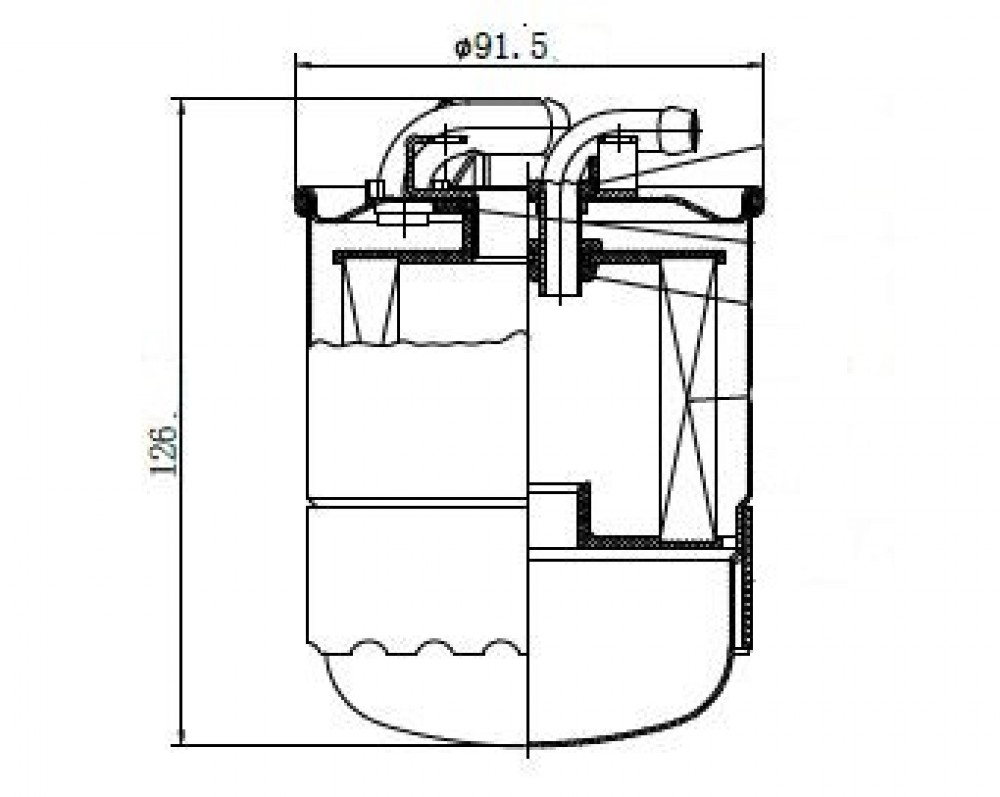 Фильтр топливный для а/м Mercedes Sprinter (13-)/V (W639)(03-) 2.1D
