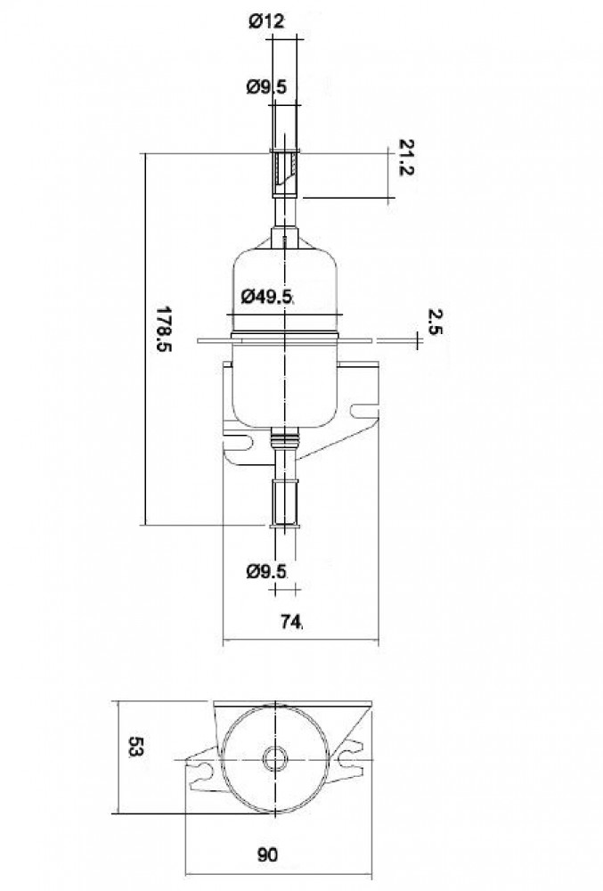 Фильтр топливный для а/м Fiat Albea (02-) 1.4i